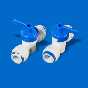 Registro plastico com conector de mangueira 3/8 polegada dois lados