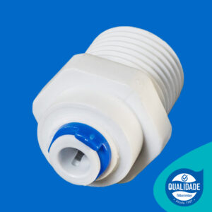 FICN CONECTOR RETO ROSCA MACHO 1 2 ENGATE FEMEA 1 4 branco (5812) Filterinter Filtros