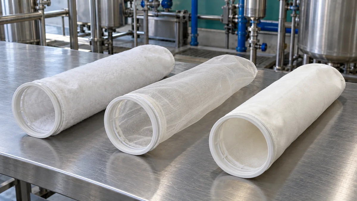 Elementos de filtro bag em polipropileno, nylon e poliéster