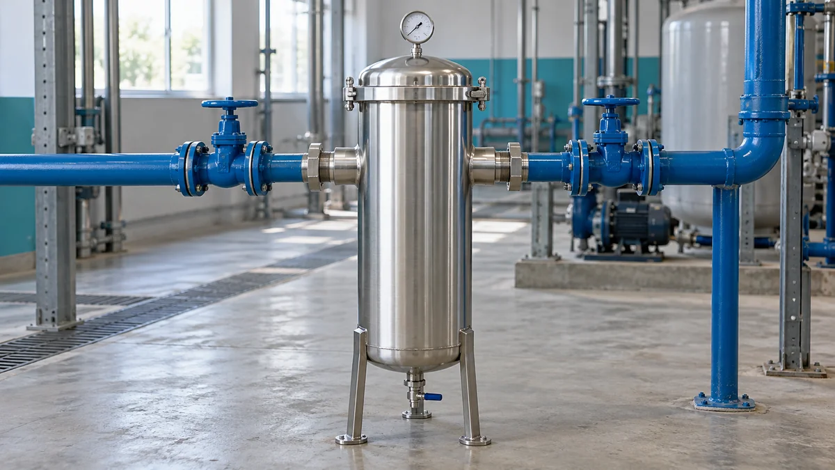 Filtro de inox para água em carcaça multicartucho industrial